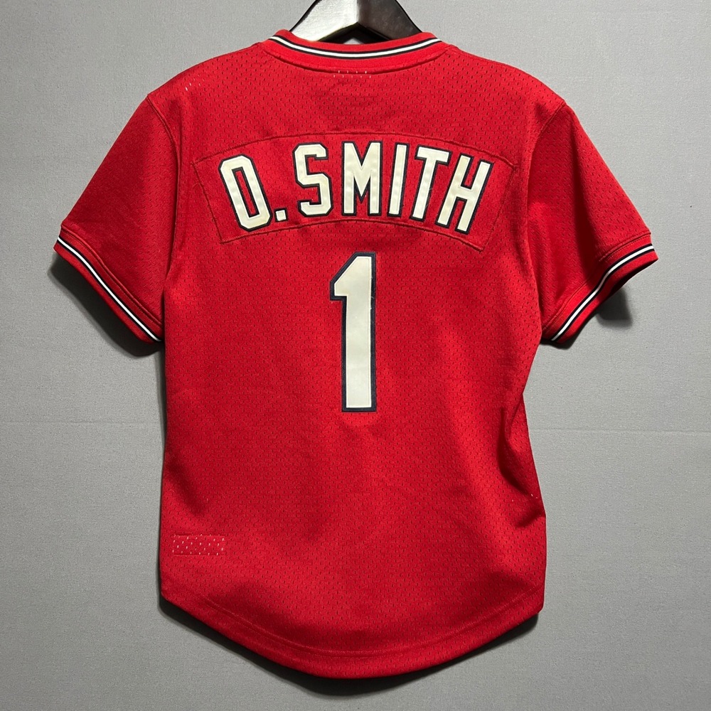 Mitchell & Ness St Louis Cardinals Ozzie Smith Jersey Red Mesh Mens 40 M